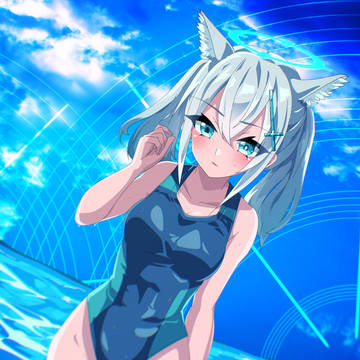 ツインテ水着シロコ