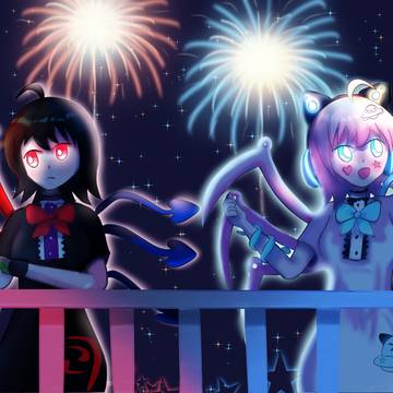 Nue with Fireworks (6月24日はぬえの日)