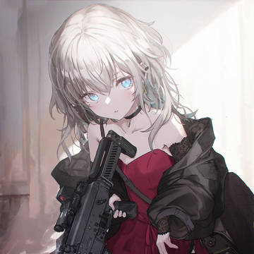 パーティドレスと短機関銃