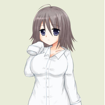 彼シャツ巨乳JSジト目ちゃん