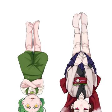 逆立ちずんだもんときりたん