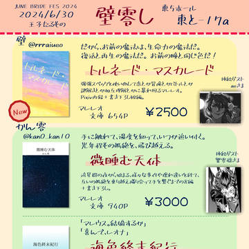 【6/30JBF】王子たるもの お品書き
