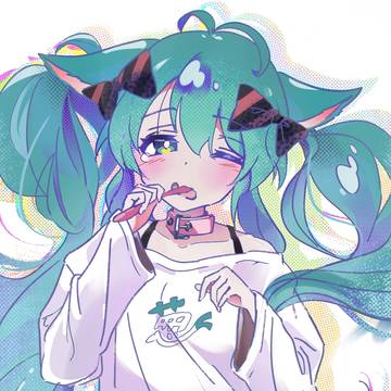 猫耳Tシャツミク