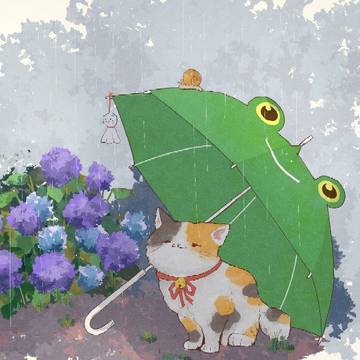 雨宿り🐈☔