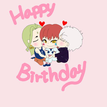 遅刻しすぎなヒソカの誕生日イラスト