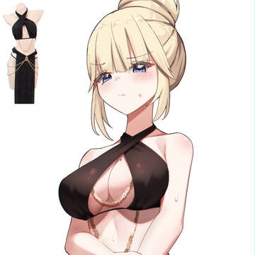 Ame in black