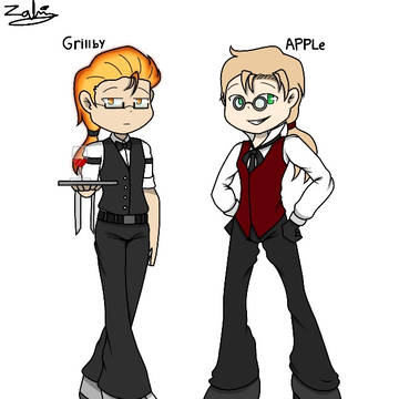 Grillby & APPLe humanized ver
