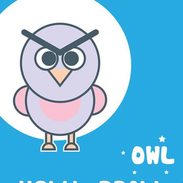 how to draw a cute owl