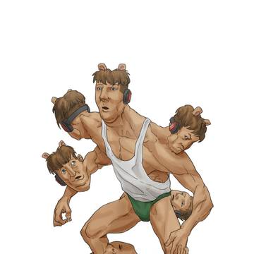 머리가 많은 왁굳형