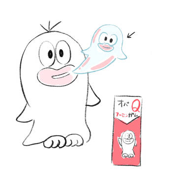 昭和の可愛いオバQフーセンガム