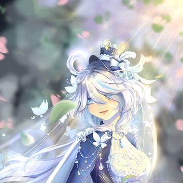 Furina in wedding dress