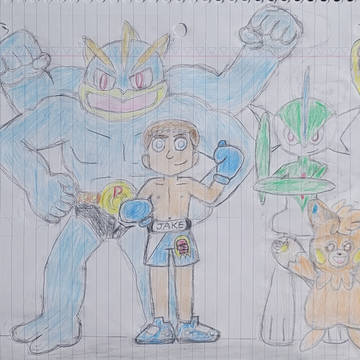 Jake and his Fighting Pokemon!