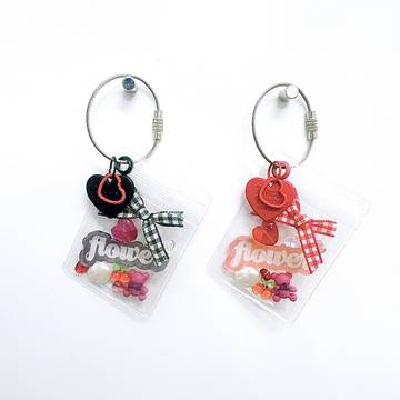 流花flowerモチーフアクリルキーホルダー