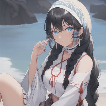 三つ編み娘