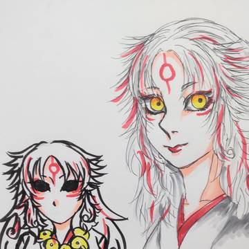 超久々な筆ペン大/神擬人化+炭治郎♀
