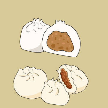 肉まん　描いてみた