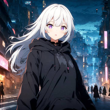 夜の街の女の子