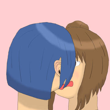 鼻血をなめる
