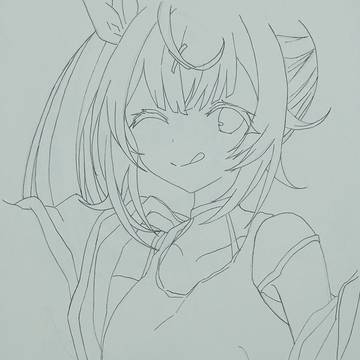 星川サラ描いた!あとは色つけるだけ〜