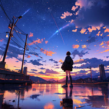 雨上がりの夜明け