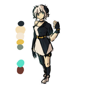 White Hair Girl w/ Horns