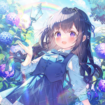晴れ間の紫陽花