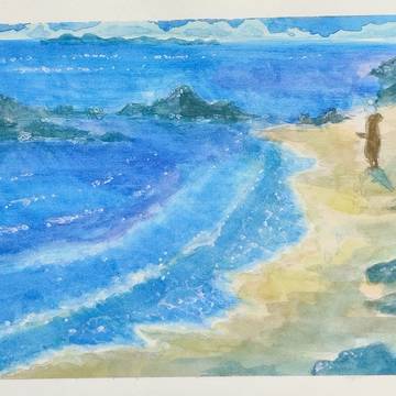 シーグラスを拾いに