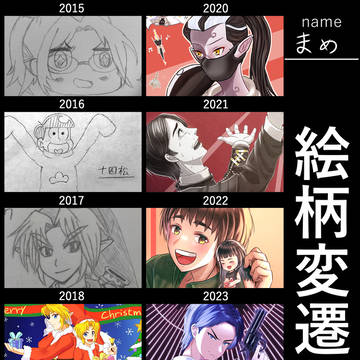 絵柄変遷年表
