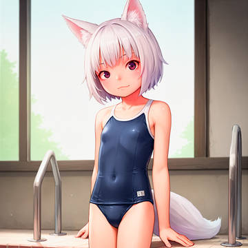 Eliska at the Pool
