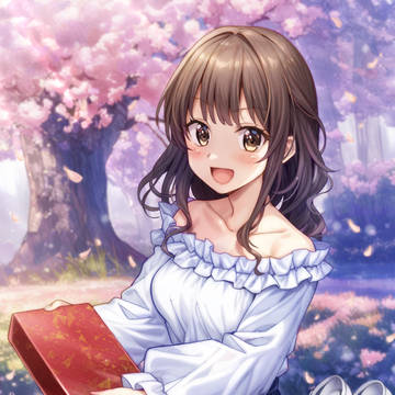 彼女とお花見