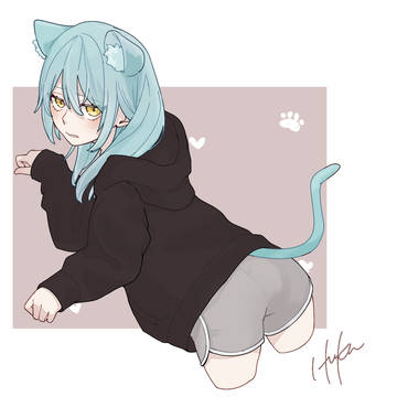 猫耳パーカー