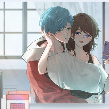 【依頼絵】おはよう、いい寝てた？
