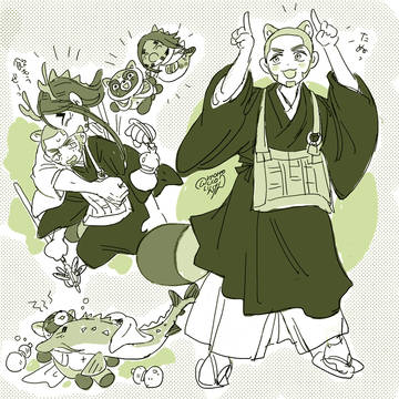 ふぉぜ昔話　川の神さまとお寺のたぬきは仲良し