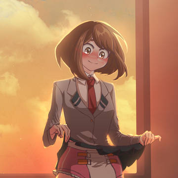 Ochako Shows Off Her Diaper