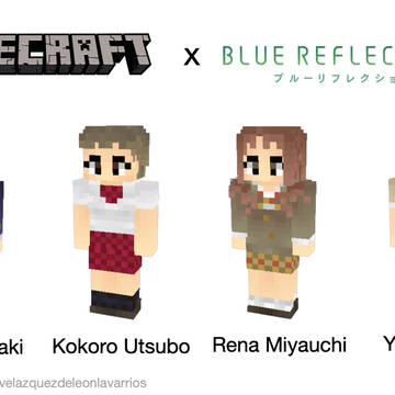 Minecraft x Blue Reflection Tie