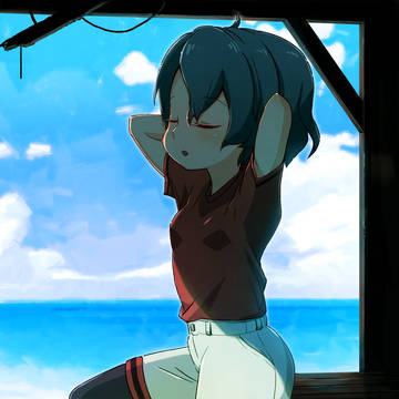 木陰でやすむかばんちゃん