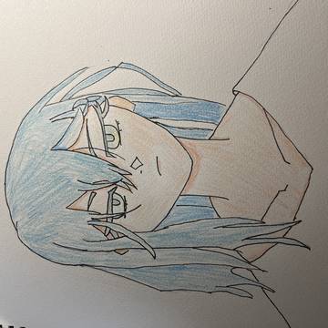 模写　成長絵日記4日目