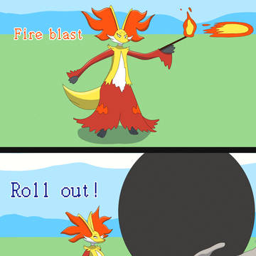 Rolled out delphox