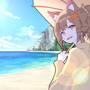 日傘で紫外線対策⛱️☀️