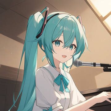 ピアノを弾く初音ミク