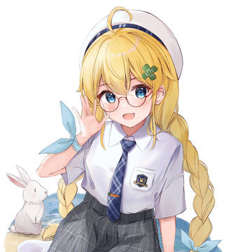 金髪×丸めがね