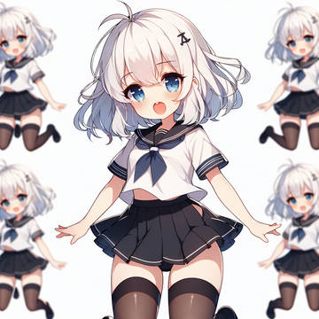 白髮水手服