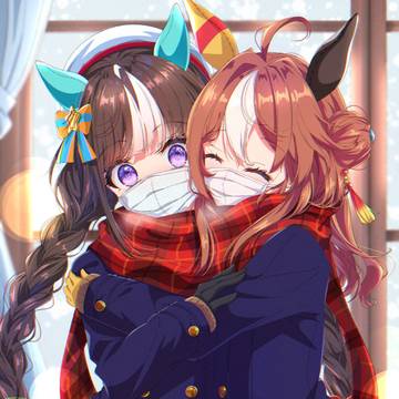 マフラーを忘れて寒がっていたリッキーにマフラーを貸してみた