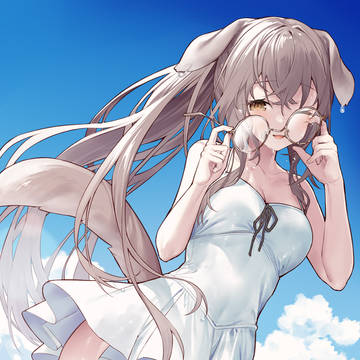 めがねわんこと夏のそら