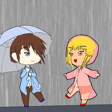 雨の日双子