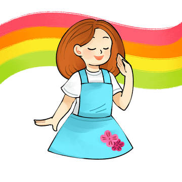 Rainbow Gal Redraw