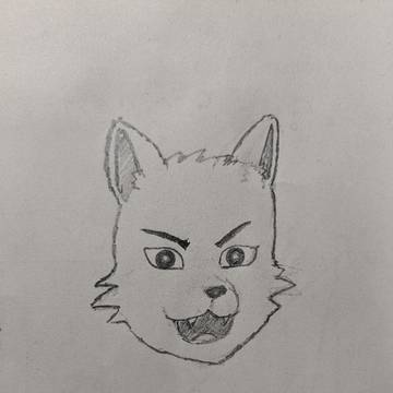 落書き　犬科の男の子