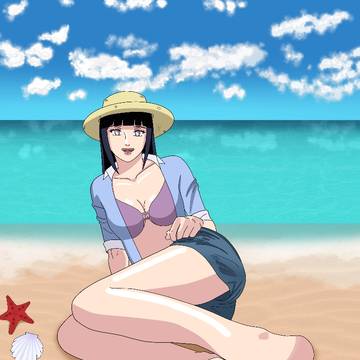 on the beach