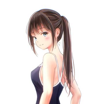 スクール水着の女の子