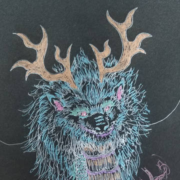碧の龍 (落書き)